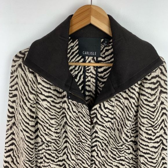 Carlisle Zebra Striped Wool Blend Blazer - Picture 3 of 11